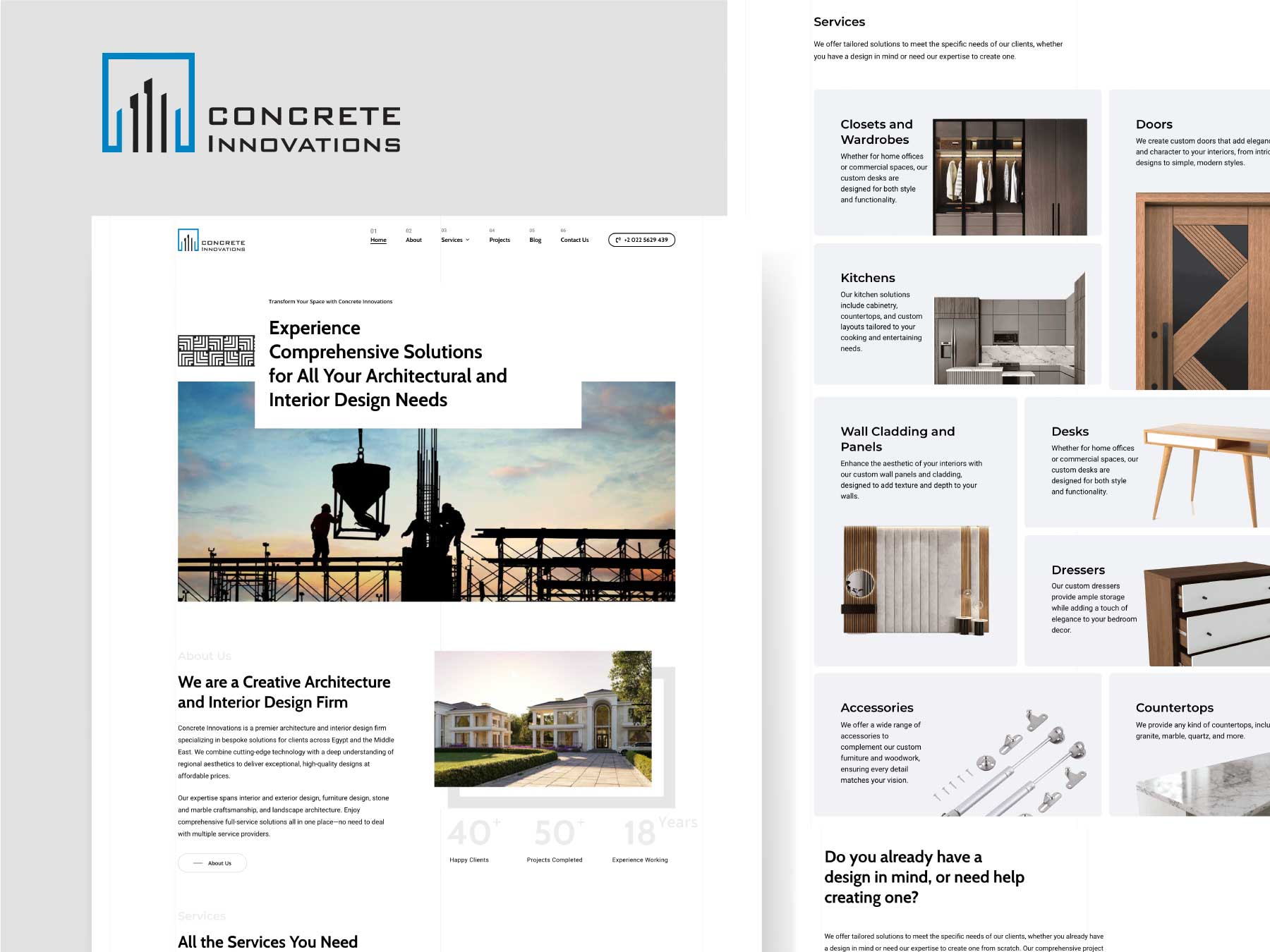 Concrete Innovations Website
